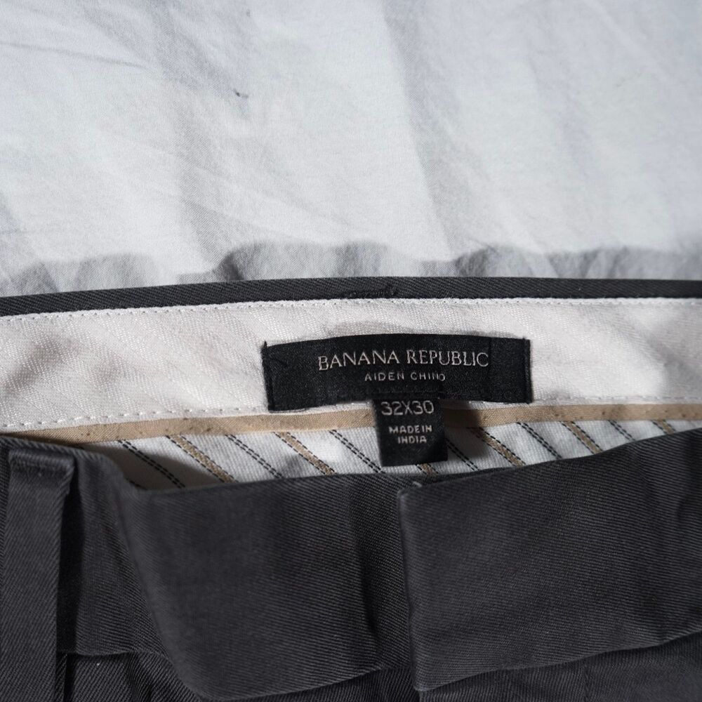 Banana Republic Aiden Chino Pants Dark Grey 32x30 - Picture 3 of 9